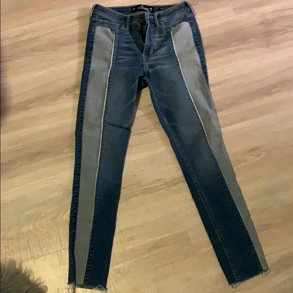 Hollister, High rise, 2 tone jeans